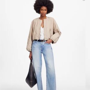 Madewell button fly barrel leg  jeans